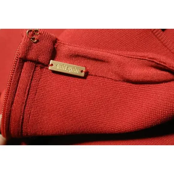 NEW, Cult Gaia RIVER KNIT DRESS in Merlot Red Size XL #LD098 - Picture 10 of 13